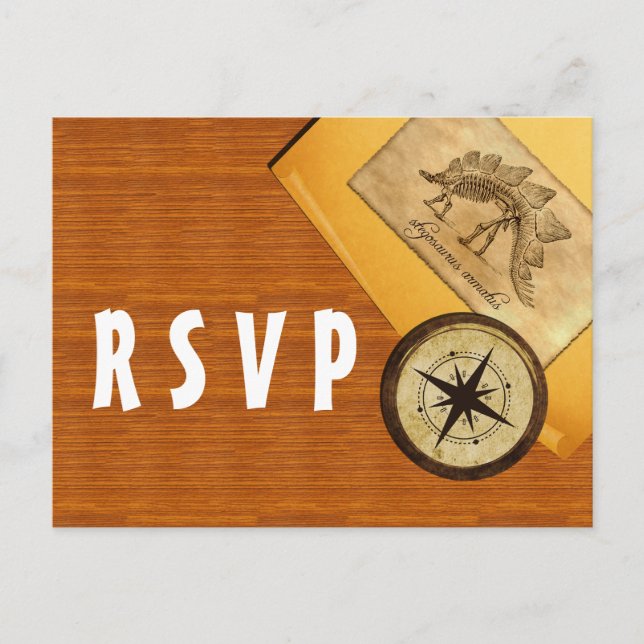 Carte postale RSVP pour mariage aventure (Devant)