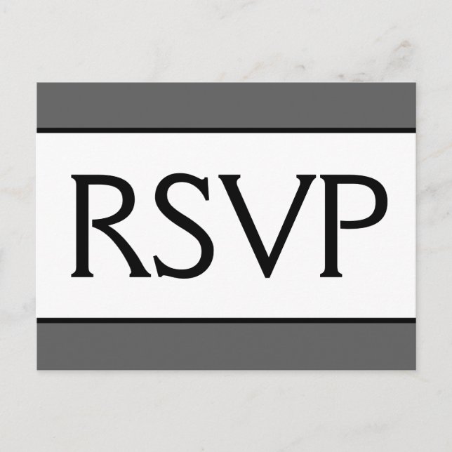 Carte postale "RSVP" respectable et luxueuse (Devant)