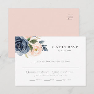 Carte postale RSVP Romantic Navy Floral Meice Choi