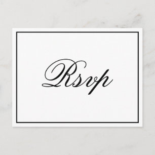 Carte postale RSVP Script élégant