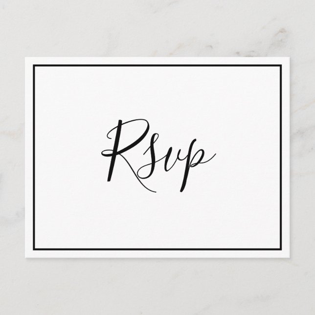 Carte postale RSVP Script Whimsical (Devant)