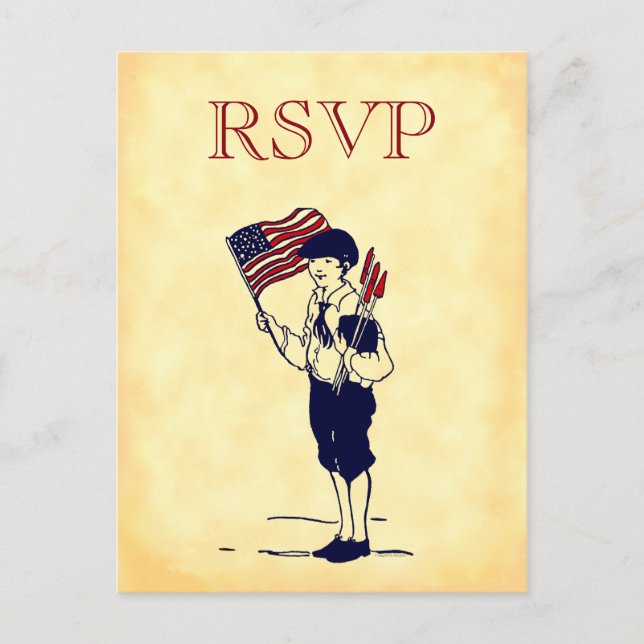 Carte postale RSVP Vintage 4 juillet (Devant)