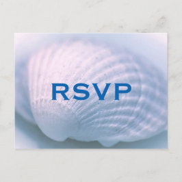 Carte postale RSVP White Seashell Wedding