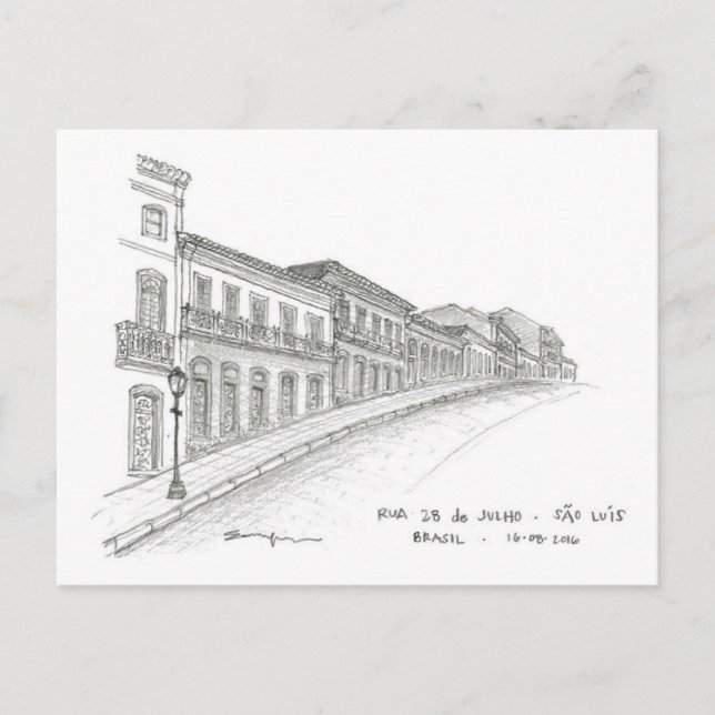 Carte Postale Rua 28 de Julho, São Luís, Brésil (Devant)