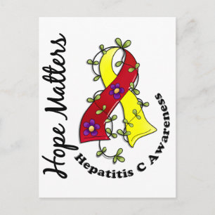 Carte Postale Ruban de fleurs 4 Hope Matters Hépatite C