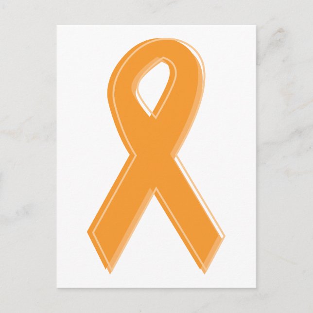 Carte Postale Ruban de sensibilisation à l'orange (Devant)