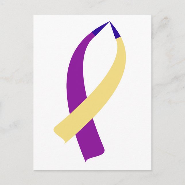 Carte Postale Ruban de sensibilisation (cancer de la vessie) (Devant)