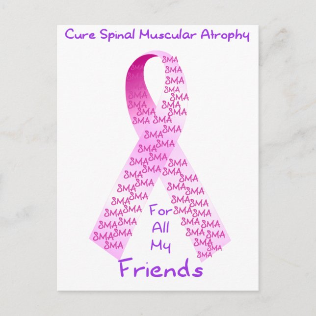 Carte Postale Ruban pour SMA (Devant)