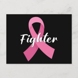 Carte Postale Ruban Rose Cancer Sensibilisation Combattant du Ca