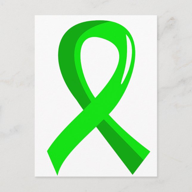 Carte Postale Ruban vert non Hodgkin pour la chaux de lymphome 3 (Devant)