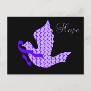 Carte Postale Ruban violet Dove of Hope - Crohn's & Colitis