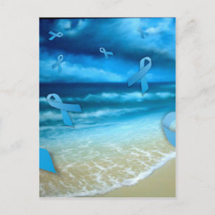 Carte Postale Rubans contre le cancer de la prostate flottant su