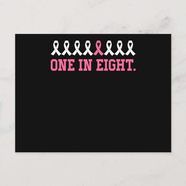 Carte Postale Rubans contre le cancer un sur huit (Devant)