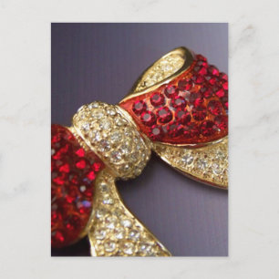 Carte postale Ruby Rhinestone Bow