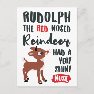 Carte Postale Rudolph Reindeer classique