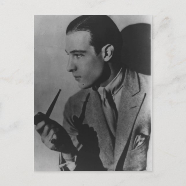 Carte Postale Rudolph Valentino photo vintage (Devant)