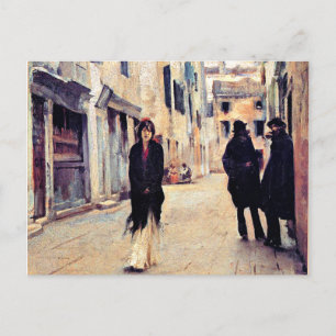 Carte Postale Rue à Venise par John Singer Sargent