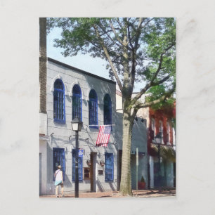 Carte Postale Rue avec drapeau américain Alexandria VA