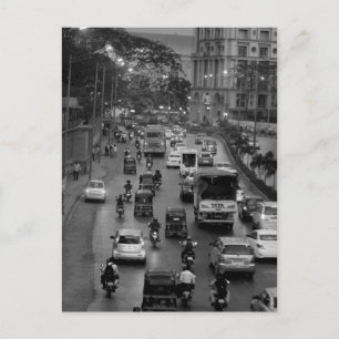 Carte Postale Rue B&W Mumbai