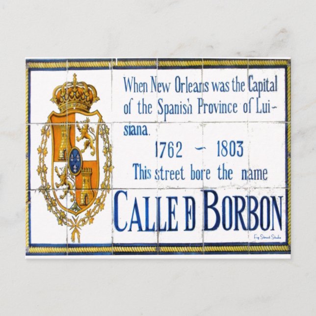 Carte Postale Rue Bourbon (Devant)