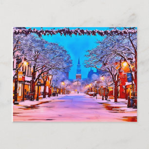 Carte Postale Rue Church Burlington Vermont Hiver