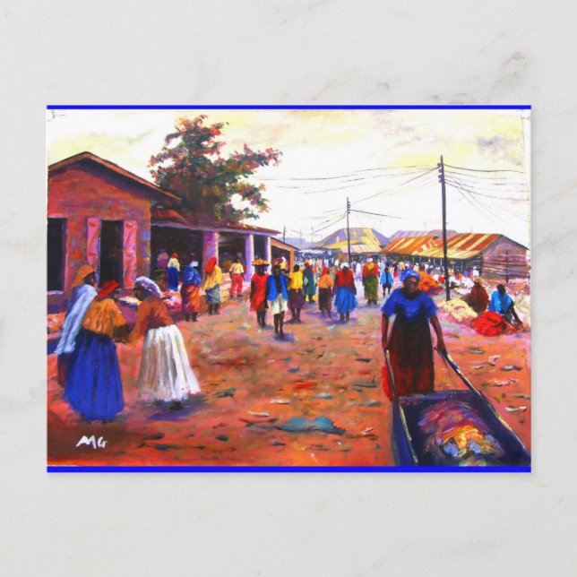 CARTE POSTALE RUE D'AFRIQUE PAR MOJISOLA A GBADAMOSI OKUBU (Devant)