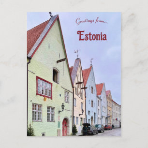 Carte Postale Rue dans la vieille ville de Tallinn Estonie