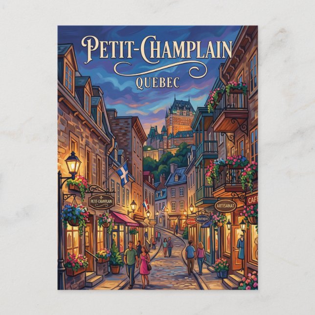 Carte Postale Rue du Petit-Champlain Canada (Devant)
