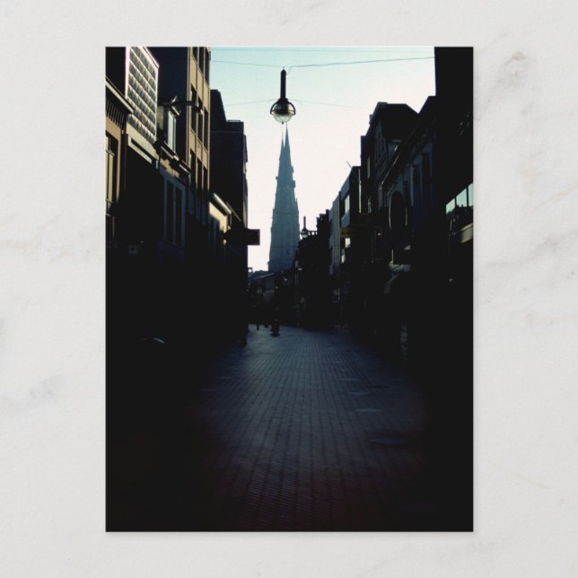 Carte Postale Rue Eindhoven & Catharinakerk, Pays-Bas (Devant)