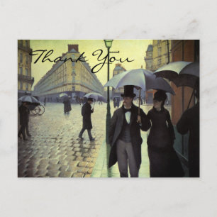 Carte Postale Rue Paris de Caillebotte, Rainy Day