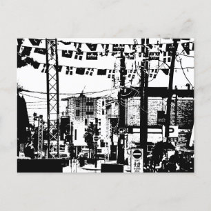 Carte Postale Rue Party Rue Laval Hull Gatineau Noir n Blanc