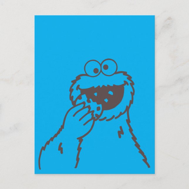 Carte Postale Rue Sésame | Cookies Monster Bright (Devant)