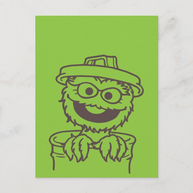 Carte Postale Rue Sésame | Oscar le Grouch Bright (Devant)