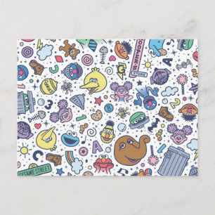 Carte Postale Rue Sésame   Sesame Pals DoodMotif