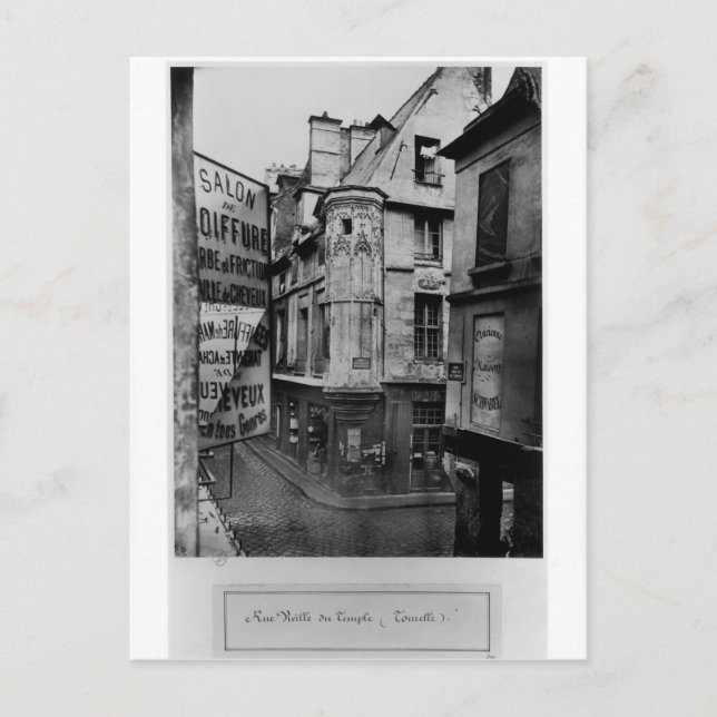Carte Postale Rue Vieille-du-Temple, Paris, 1858-78 (Devant)