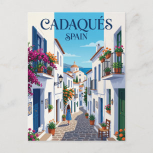 Carte Postale Ruelle à Cadaques Espagne Espagne