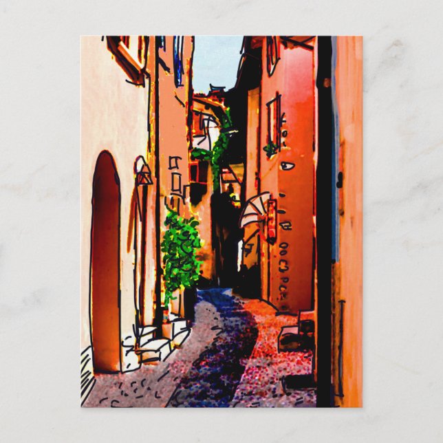 Carte Postale Ruelle à Malcesine (Devant)
