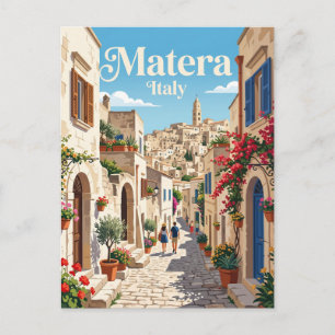 Carte Postale Ruelle à Matera Italie