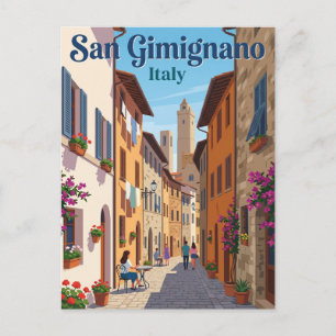 Carte Postale Ruelle à San Gimignano Italie