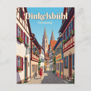Carte Postale ruelle de la vieille ville de Dinkelsbühl Allemagn
