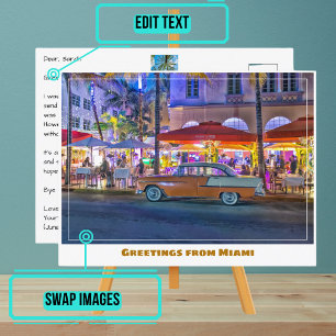 Carte Postale Rues de Miami Beach Floride