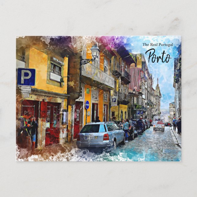 Carte Postale Rues de Porto Portugal (Devant)