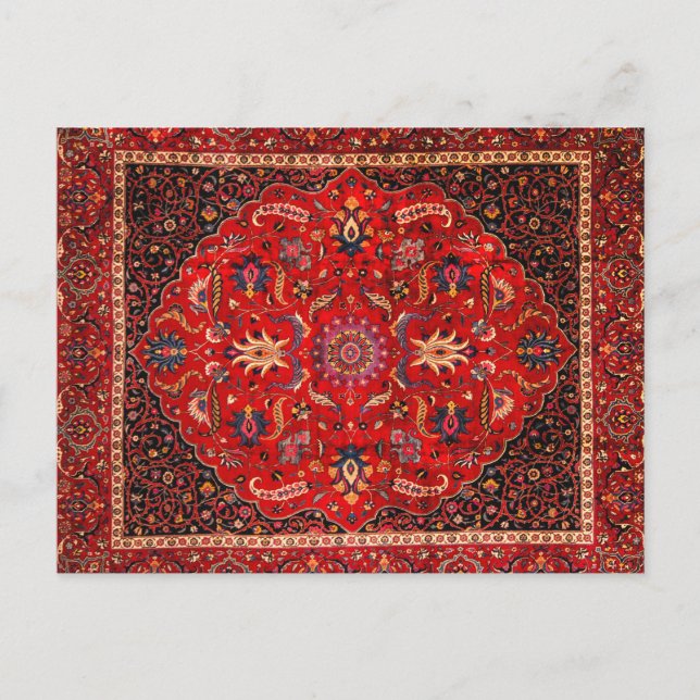 Carte Postale Rug perse rouge de Mashhad (Devant)