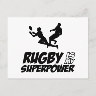 Carte Postale Rugby ma super puissance