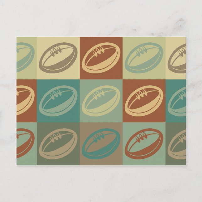 Carte Postale Rugby Pop Art (Devant)