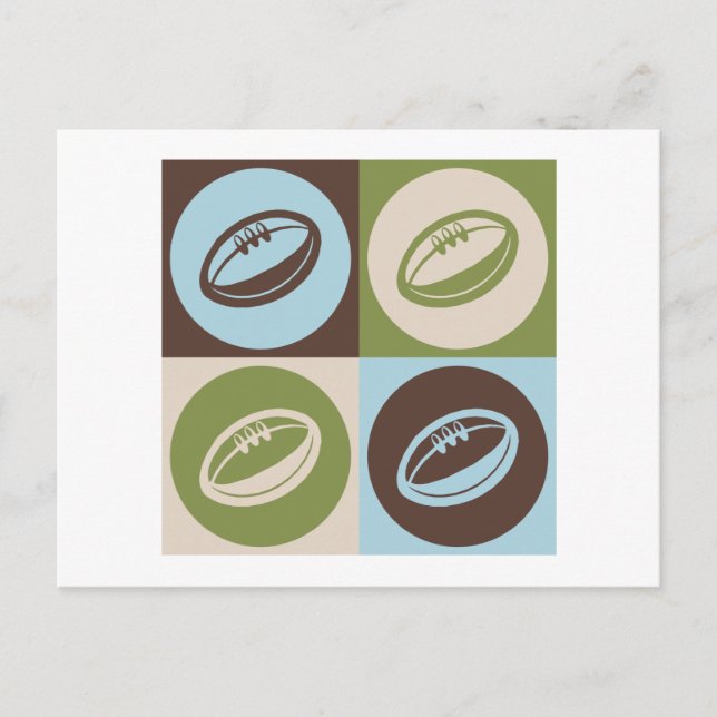 Carte Postale Rugby Pop Art (Devant)
