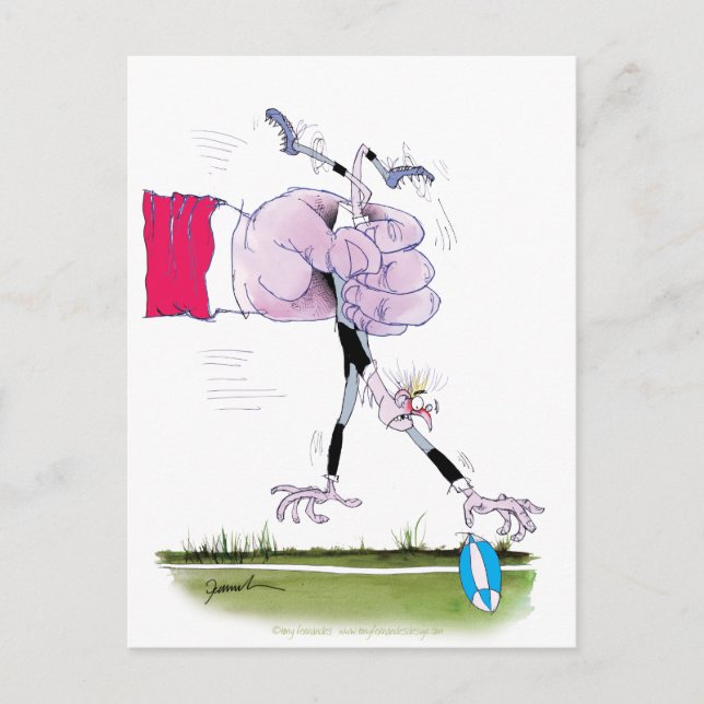 Carte Postale rugby tumble, tony fernandes (Devant)