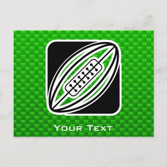Carte Postale Rugby vert (Devant)