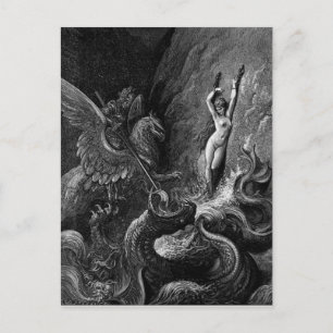 Carte Postale Ruggiero Secourir Angelica par Gustave Doré