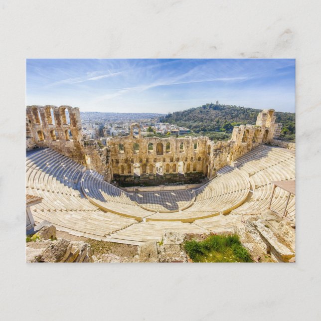Carte Postale ruines de l'ancien théâtre d'Hérodion Atticus (Devant)